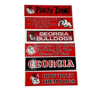 6 Vintage Georgia Bulldogs bumper stickers Decals
